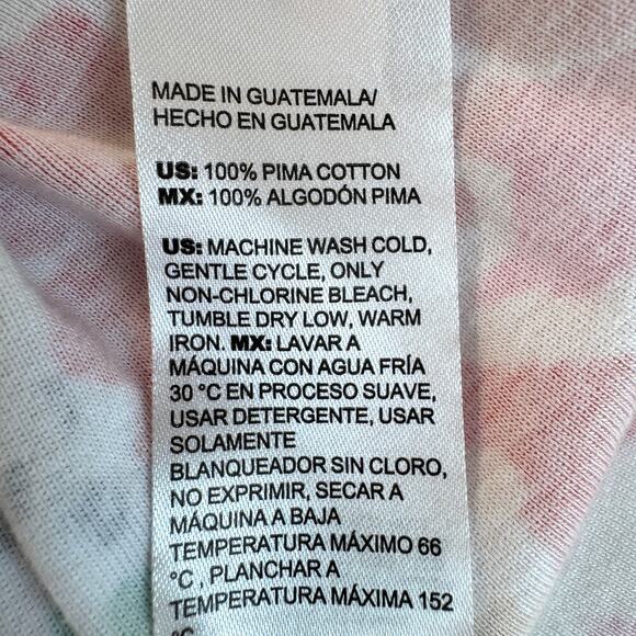 Chico's Womens Short Sleeve T Shirt Top Size L Floral Summer Pima Cotton Casual - Picture 5 of 6